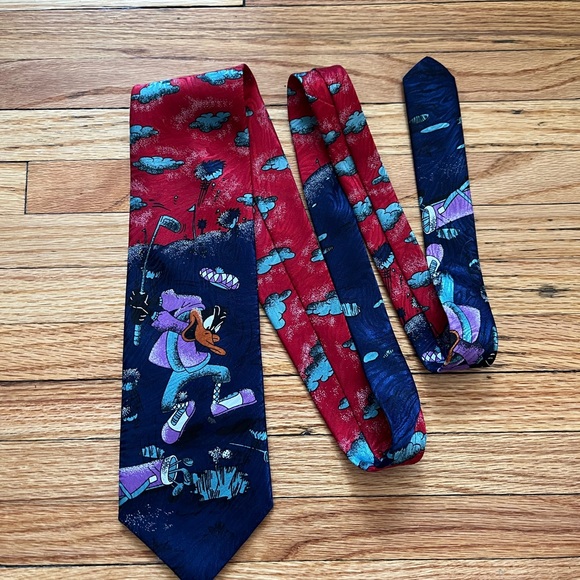 Vintage Daffy Duck Necktie / Looney Tunes / 90s / Golf - Picture 4 of 5